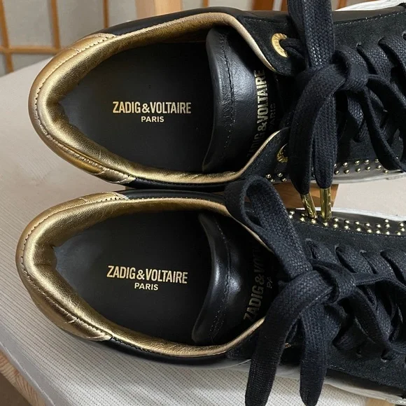 Zadig & Voltaire ZV1747 Studded Sneakers US 7 / EU 38 - Picture 12 of 17